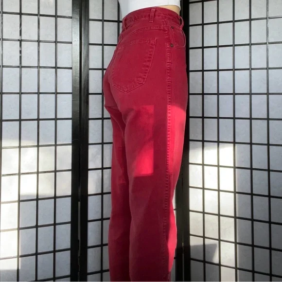 High Rise Red Jeans - Picture 2 of 6